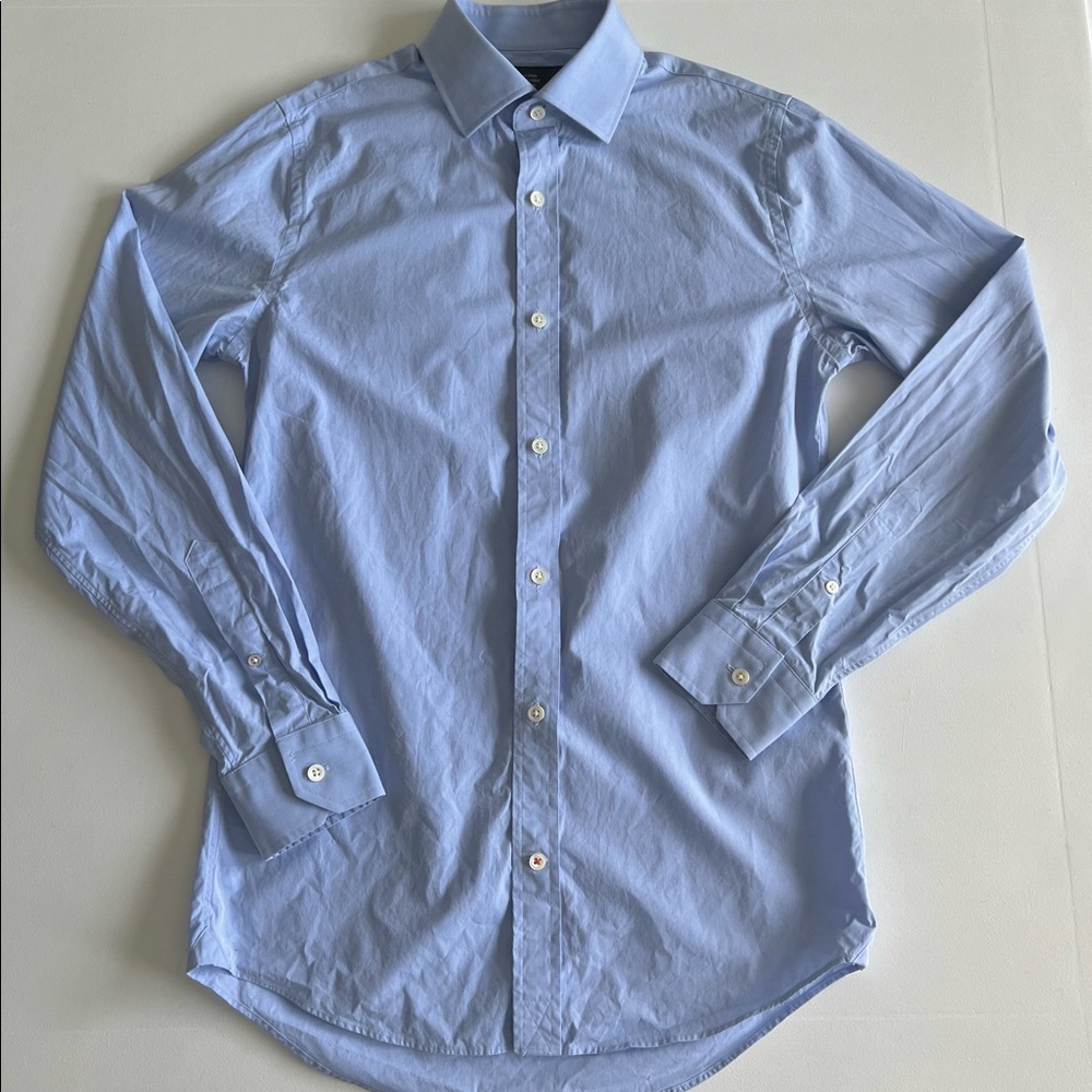 Jack Spade Long Sleeve Button-Down Shirt Size 14½ Light Blue EUC